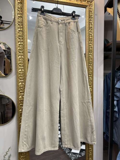 Jeans super Palazzo Beige