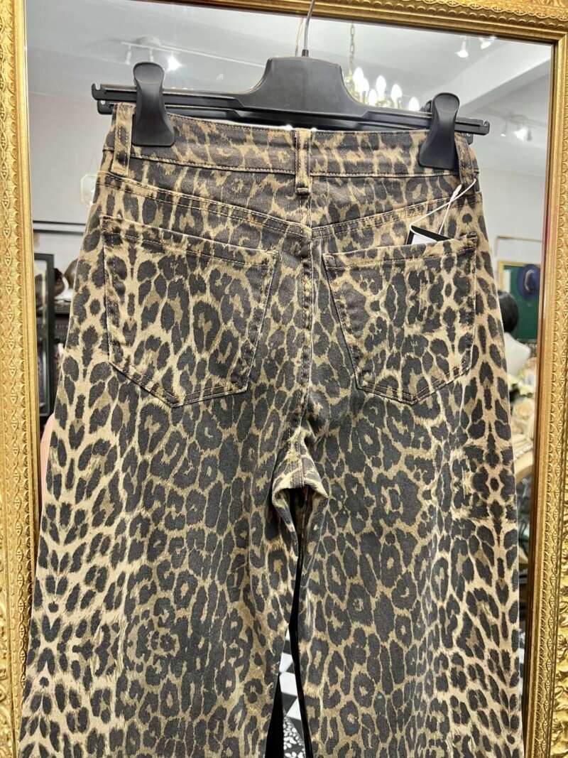 Jeans gamba dritta Leopardato - immagine 3