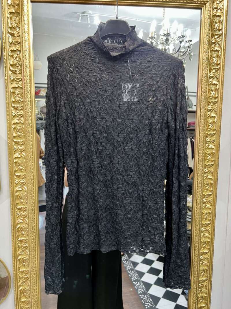 Maglia in pizzo Nera