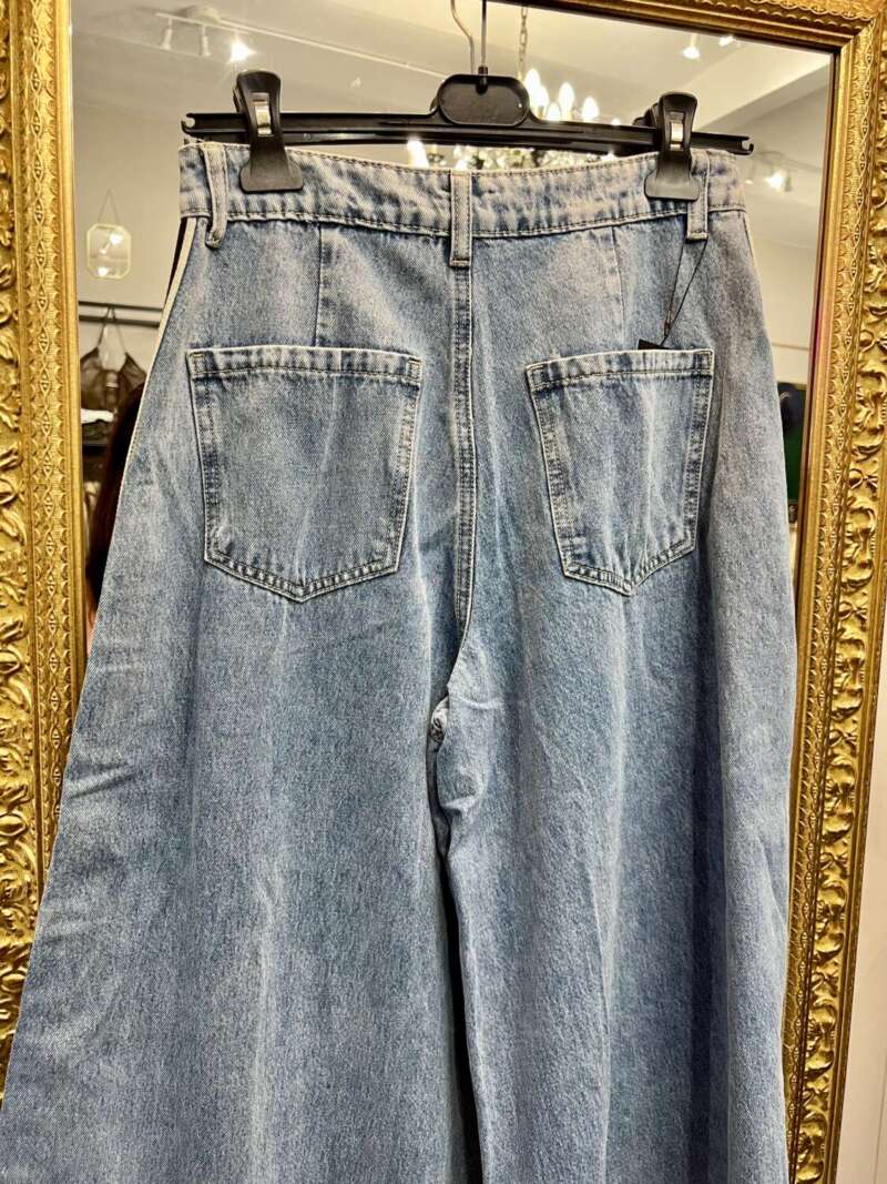 Jeans super Palazzo con strisce - immagine 3