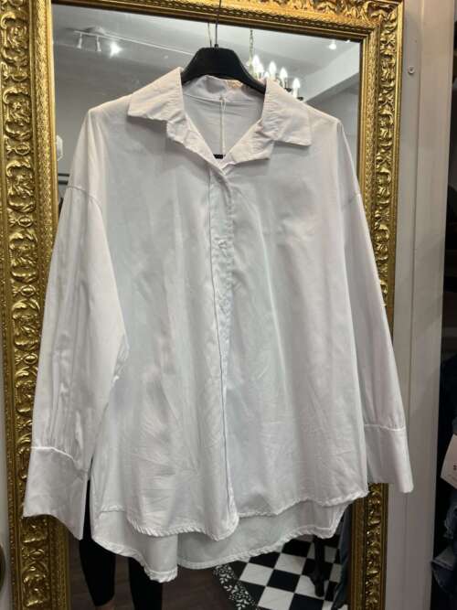Camicia in cotone Oversize Bianca