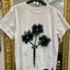 Tshirt Fiori in Organza Bianca