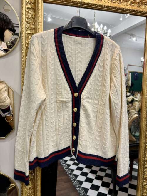 Cardigan College Bianco
