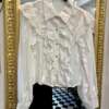 Camicia Rouches Bianca