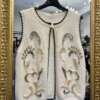 Gilet in Maglia con Applicazioni Bianco