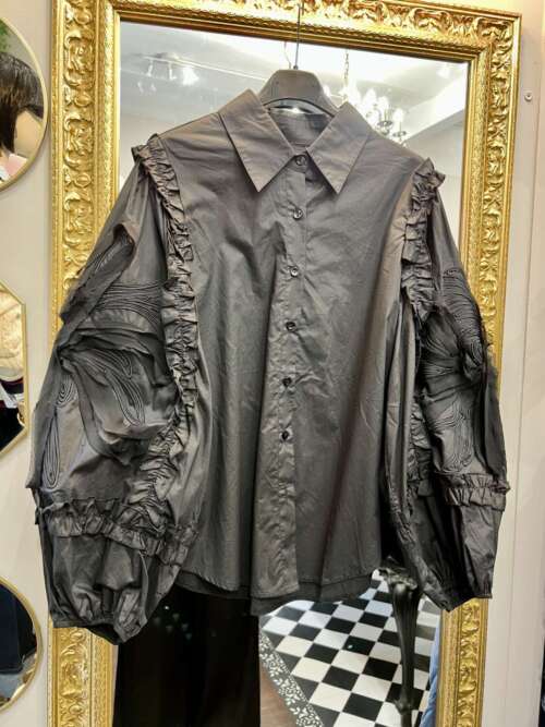 Camicia con Maniche Lavorate