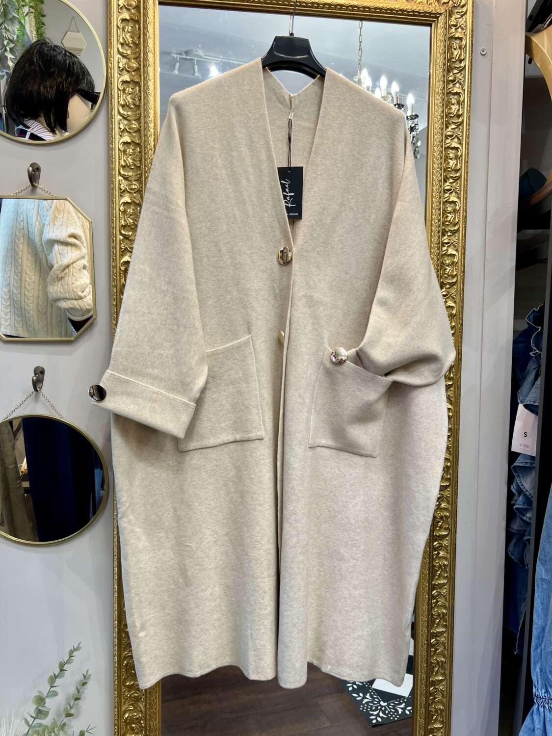 Cappottino in Maglia Panna