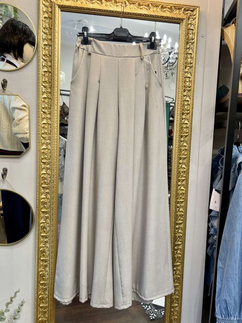 Pantaloni Doppia Pinces Fango