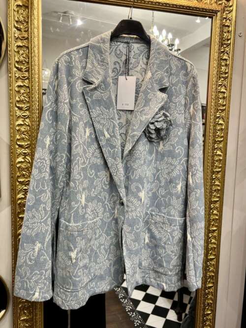 Blazer in Jeans Lavorato