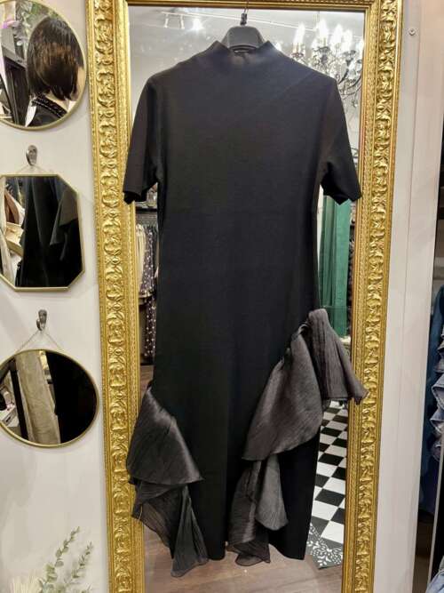 Abito in maglia con Rouches Nero