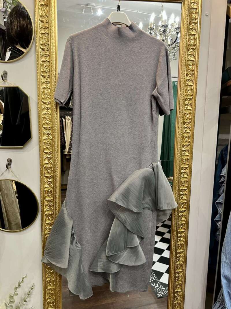 Abito in maglia con Rouches Grigio