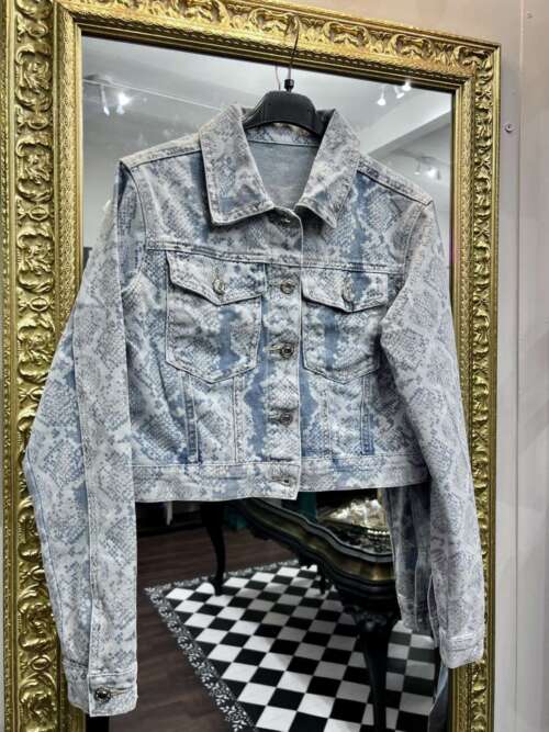 Giubbino in Jeans Pitonato