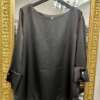 Blusa in Satin manica 3/4 Nera