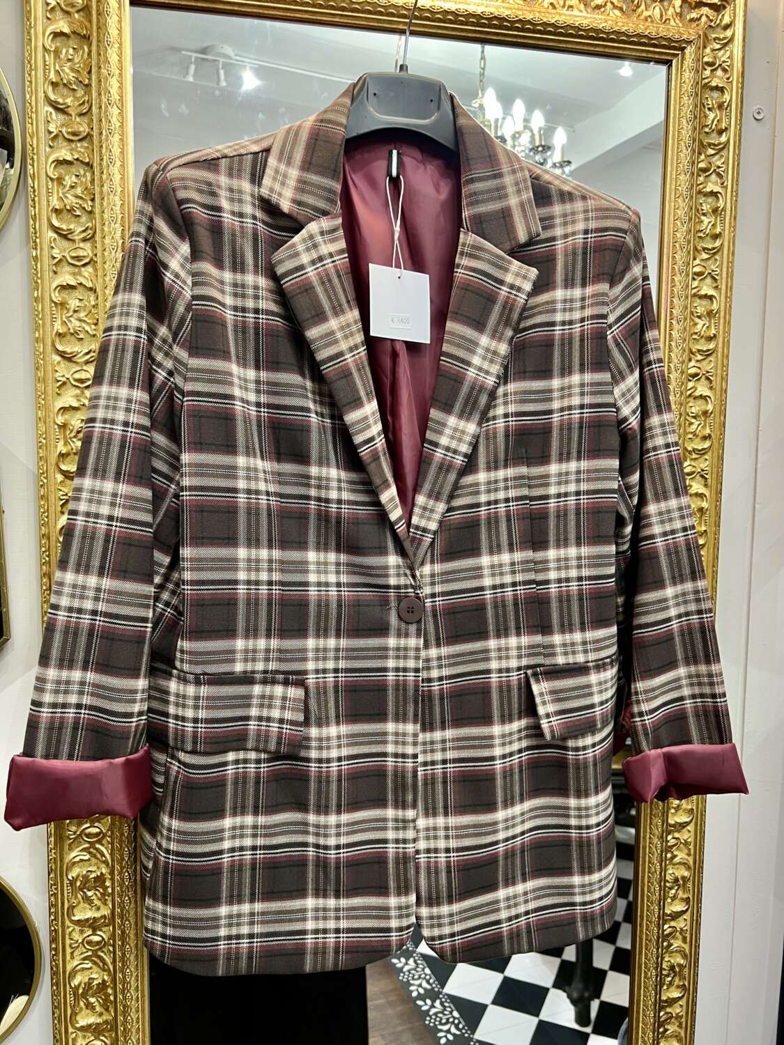 Blazer Check Bordeaux