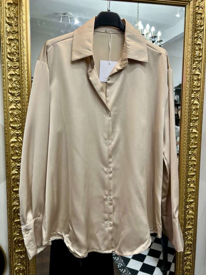 Camicia in Satin Champagne
