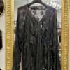 Blusa in Pizzo con Rouches Nera