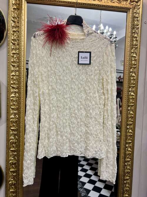 Maglia in Pizzo Panna