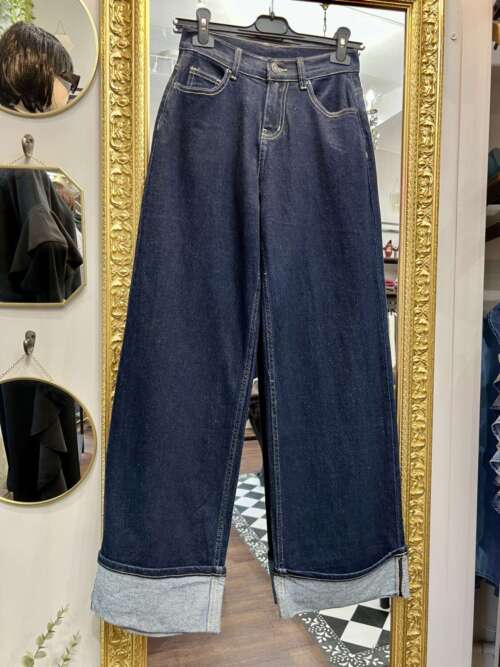 Jeans con Maxi Risvolto