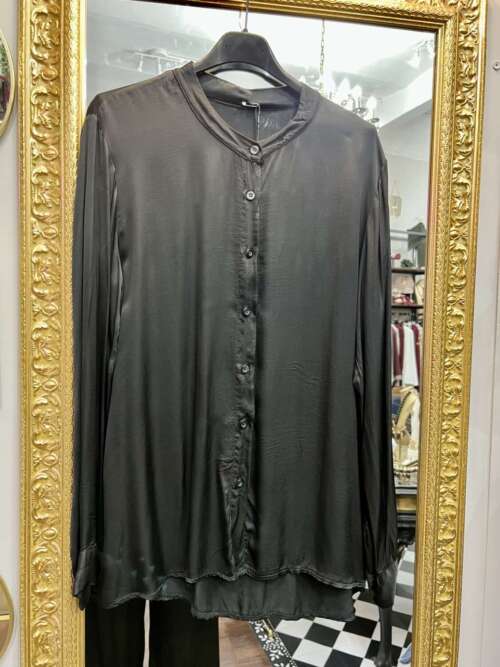 Camicia in Viscosa Nera