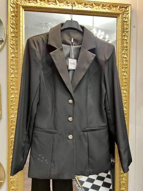 Blazer Bottoni Oro Nero