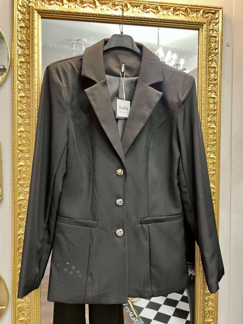 Blazer Bottoni Oro Nero