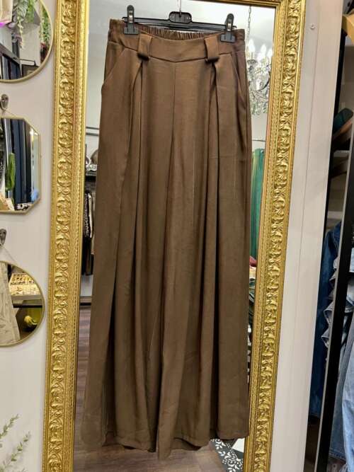 Pantaloni con Pinces Cioccolato