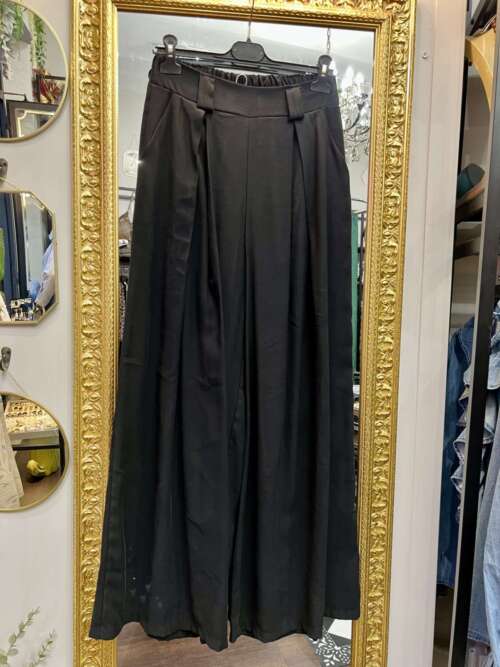 Pantaloni con Pinces Neri