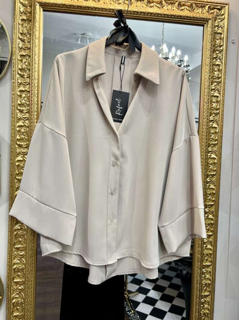 Coordinato Blusa e Pantapalazzo Panna - immagine 2