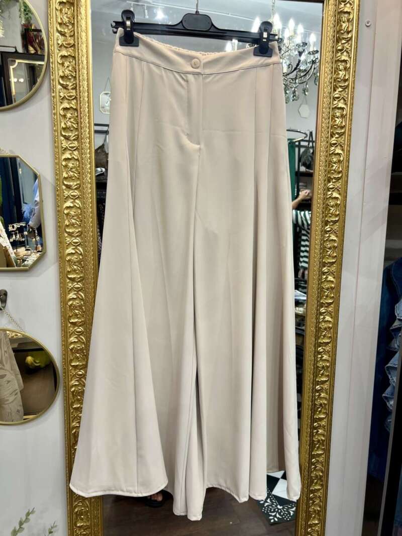 Coordinato Blusa e Pantapalazzo Panna - immagine 3