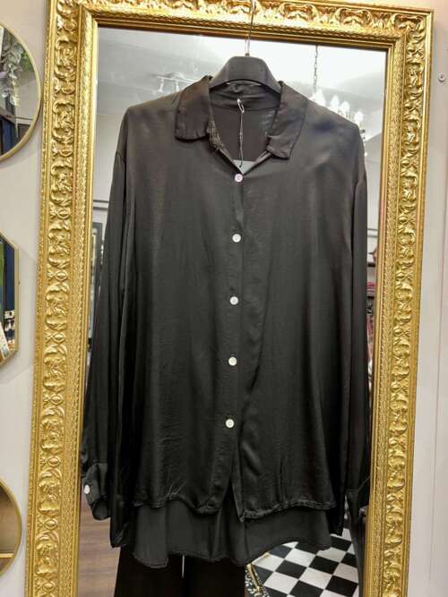 Camicia in Viscosa Nera