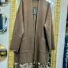 Cardigan con Bordo in Ecofur Cioccolato
