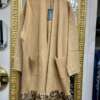 Cardigan con Bordo in Ecofur Camel