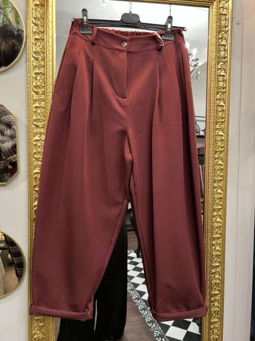 Pantaloni a Ovetto Bordeaux