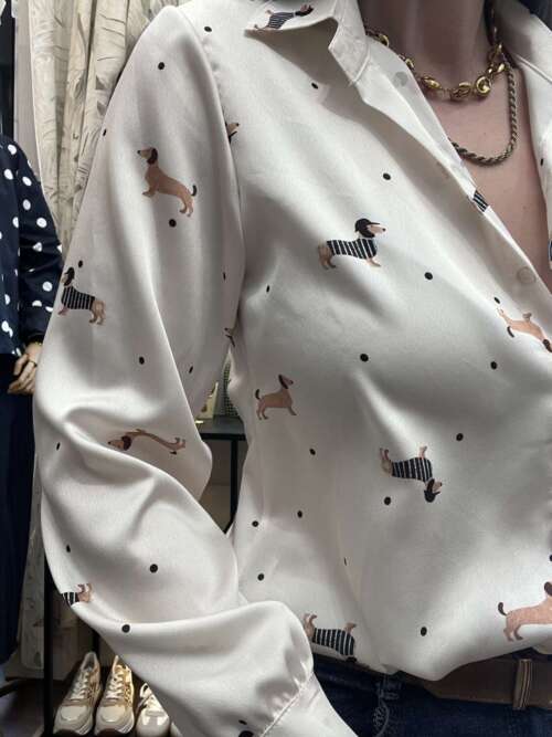 Alternative view of Camicia in satin bassotti