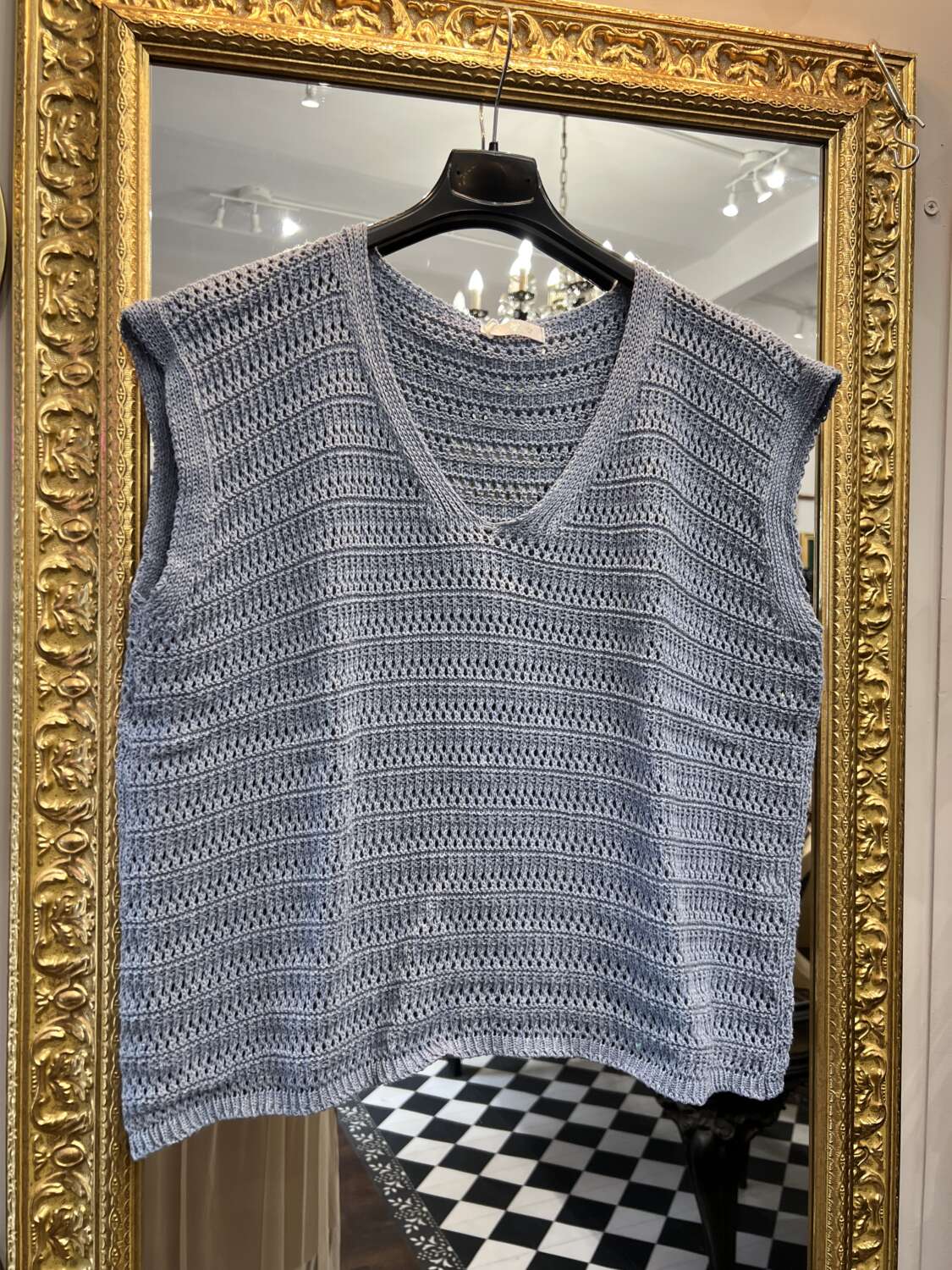 Gilet in filo Celeste