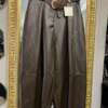 Pantaloni ecopelle cropped Marrone