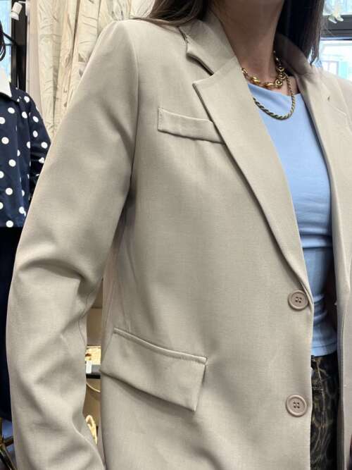 Alternative view of Blazer monopetto Fango