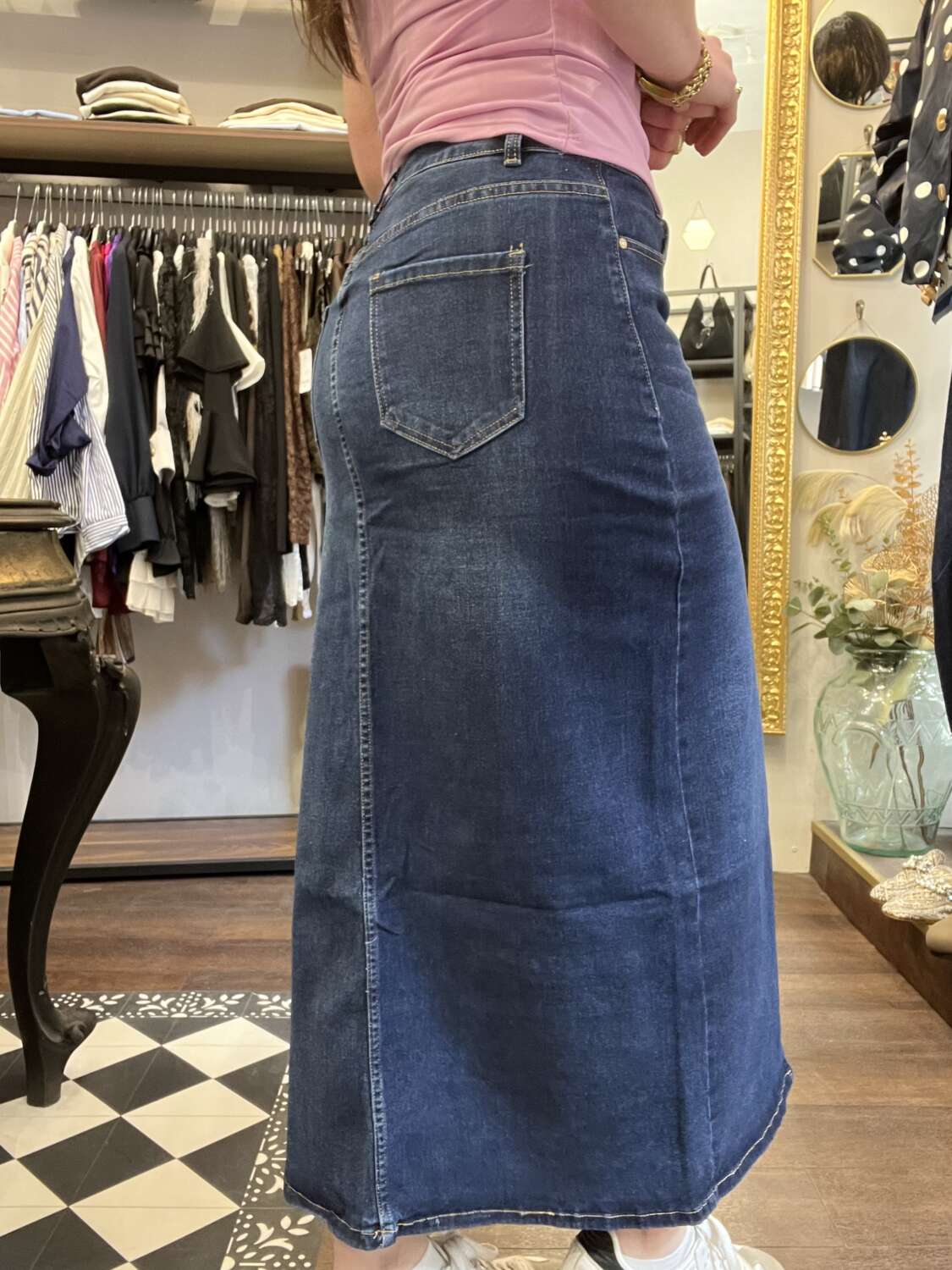 Gonna longuette in jeans - immagine 2