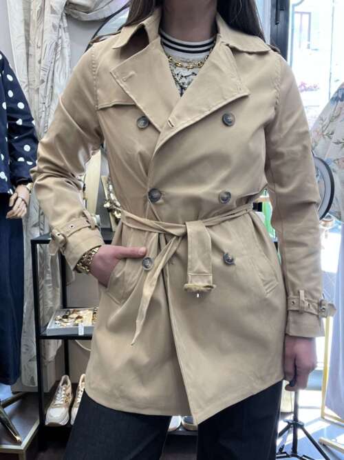 Trench doppiopetto Beige