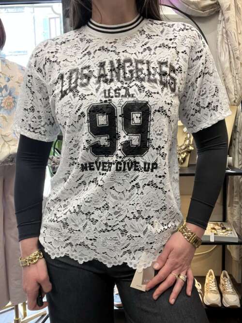 Maglia football pizzo Bianca