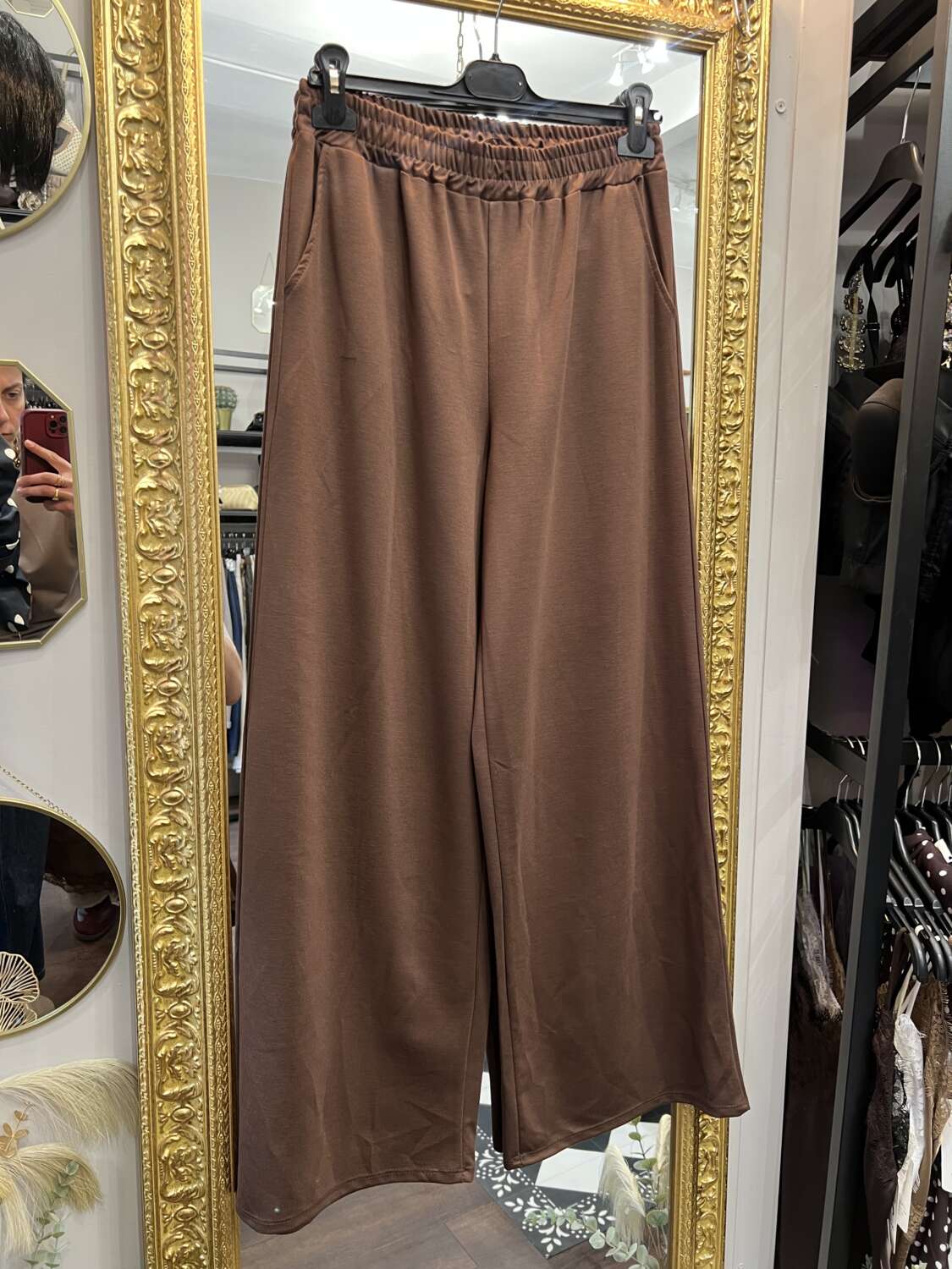 Coordinato asimmetrico pizzo Marrone - immagine 3