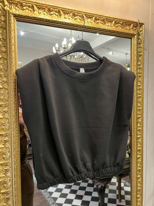 Alternative view of Coordinato gonna in felpa Nero